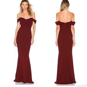 NWT Nookie Camille off the shoulder gown